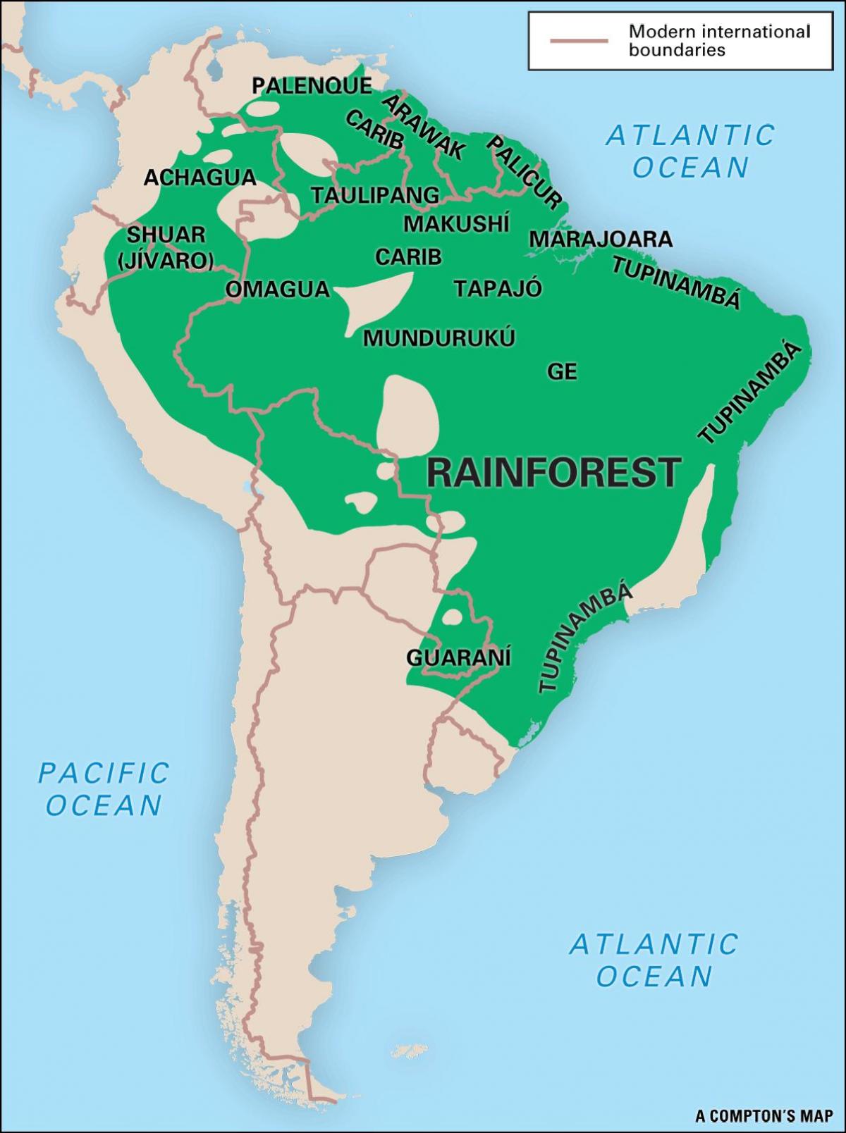 ブラジル熱帯雨林地図 ブラジル熱帯雨林地図 南米 ア