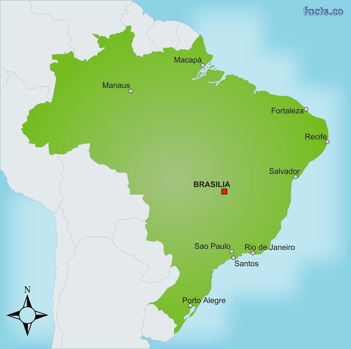 資本ブラジルの地図