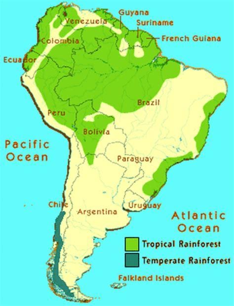 熱帯雨林ブラジルの地図