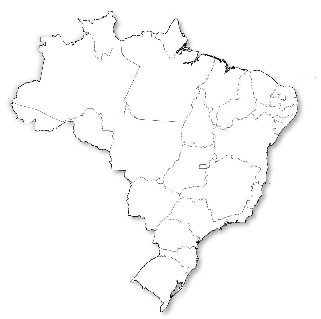 ブラジルの空白地図