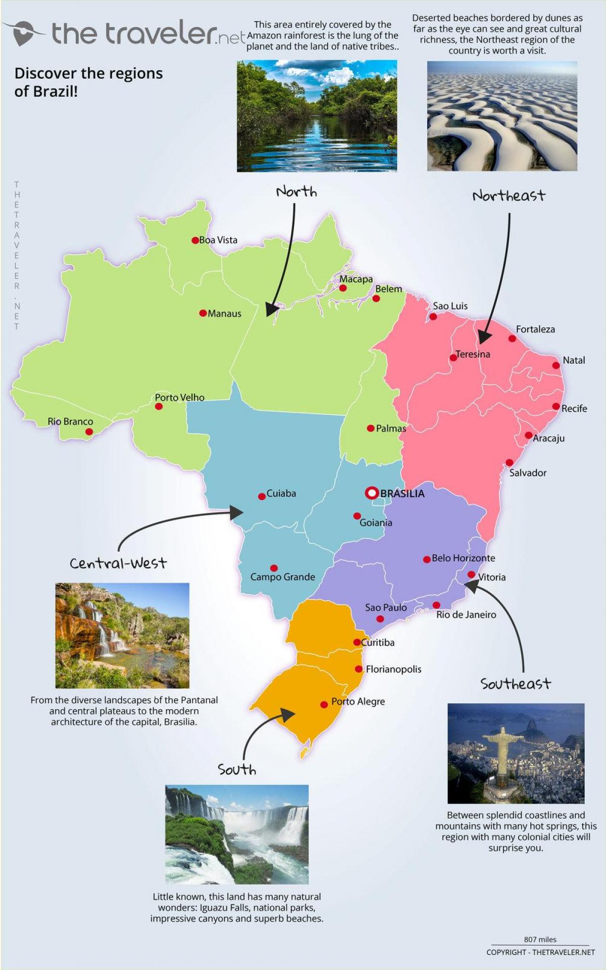 地図のブラジルの魅力