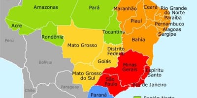 ブラジルの地図