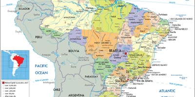 ブラジルの地図