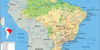 ブラジルの地図