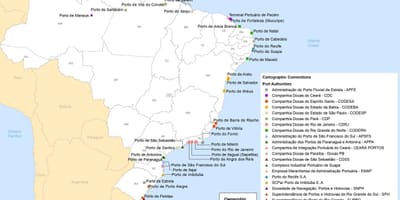 地図のブラジルポート
