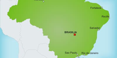資本ブラジルの地図