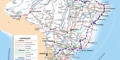 地図のブラジル輸送
