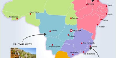 地図のブラジルの魅力