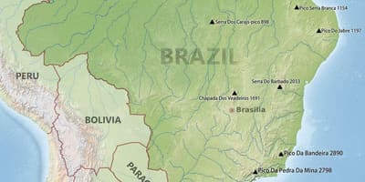 山ブラジルの地図