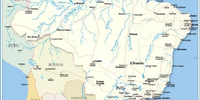 地図のブラジル川
