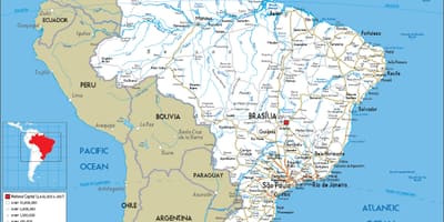 地図のブラジルの道