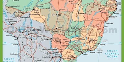 政治地図がブラジル
